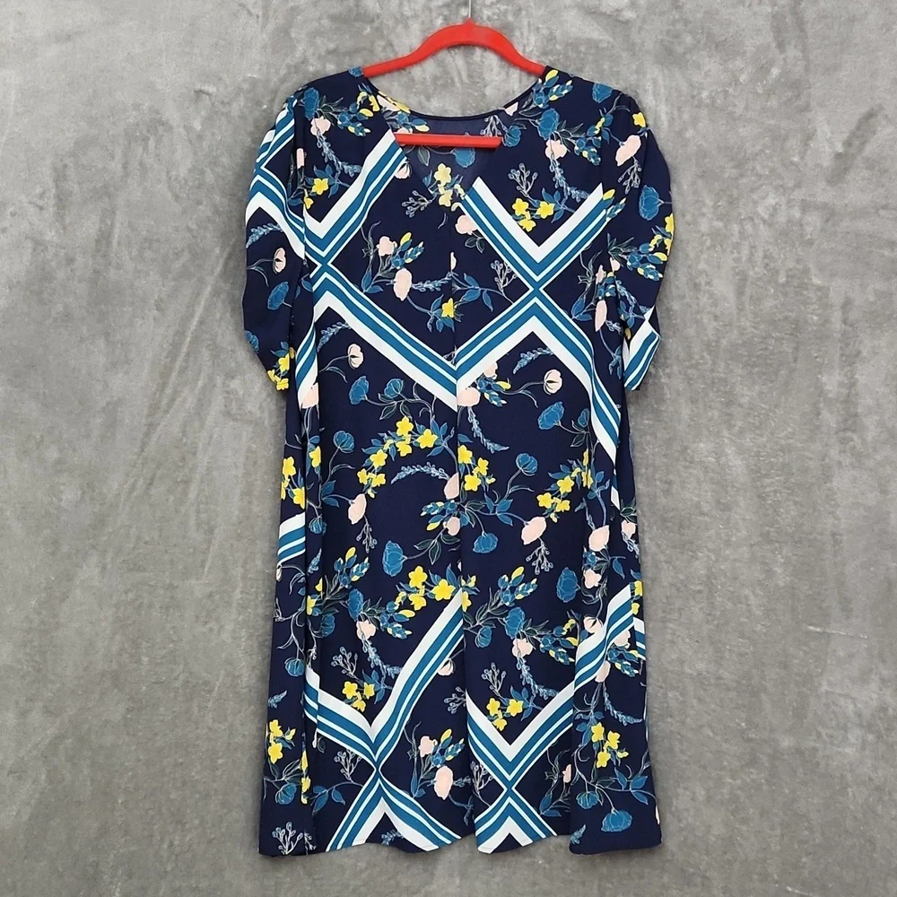 HALOGEN blue foral dress size 1 - Picture 6 of 12